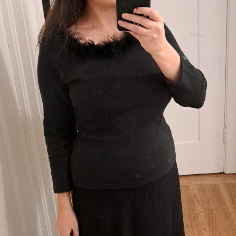 Vintage feather top
